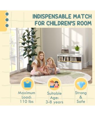 Toy Storage Organizer with 2 Drawers, Toy Shelf, Large Top