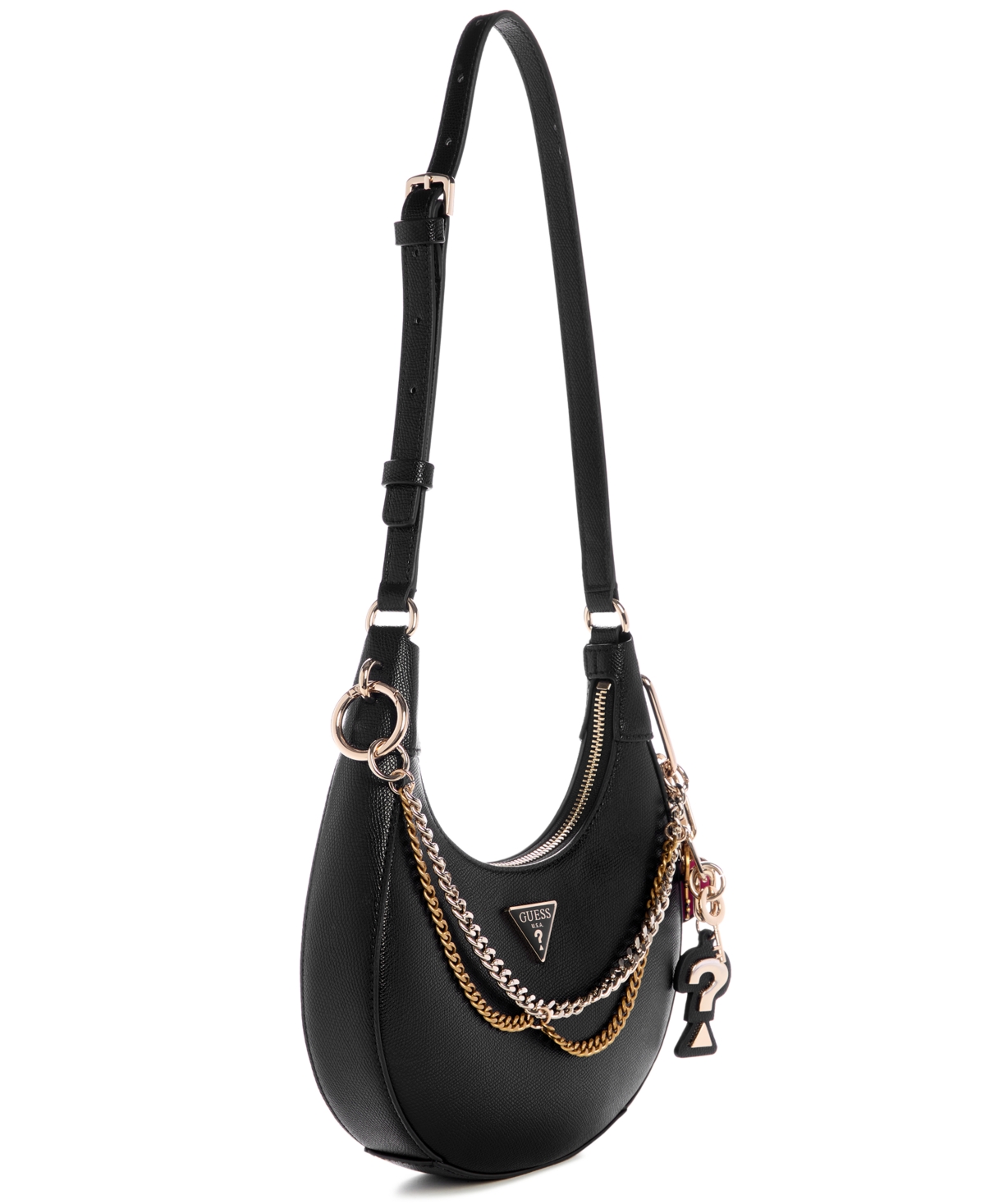 Guess Davina Small Shoulder Bag In Black