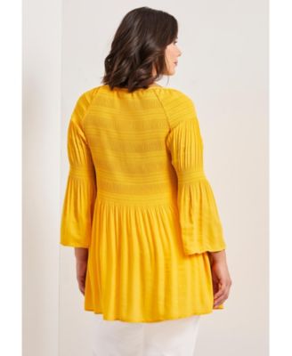Women's Keyhole Bell Sleeve Tunic