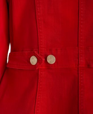 Women's Petite Tab Detail Button Front Jacket