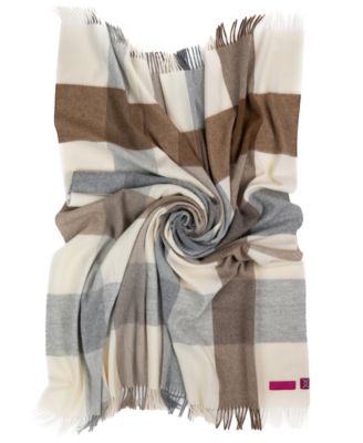 Merino Wool Color Block Throw, 55" x 72"