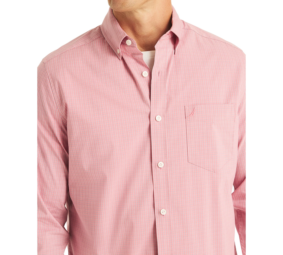 Nautica Men's Plaid Long-Sleeve Shirt