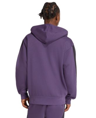 Men's Regular-Fit 3-Stripes Full-Zip Fleece Hoodie 