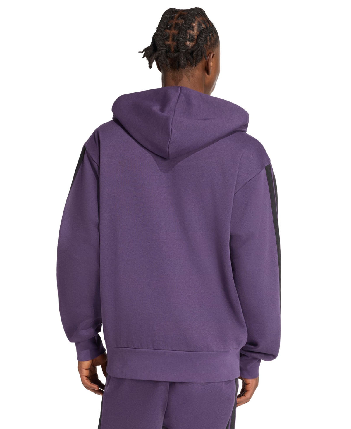 adidas Men's Regular-Fit 3-Stripes Full-Zip Fleece Hoodie