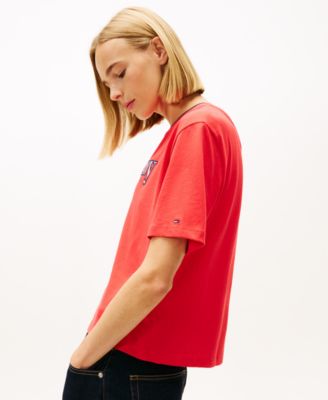 Women's Boxy Tommy Applique T-Shirt