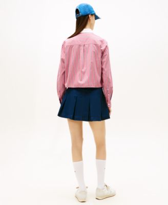 Women's Cropped Relaxed Stripe Shirt