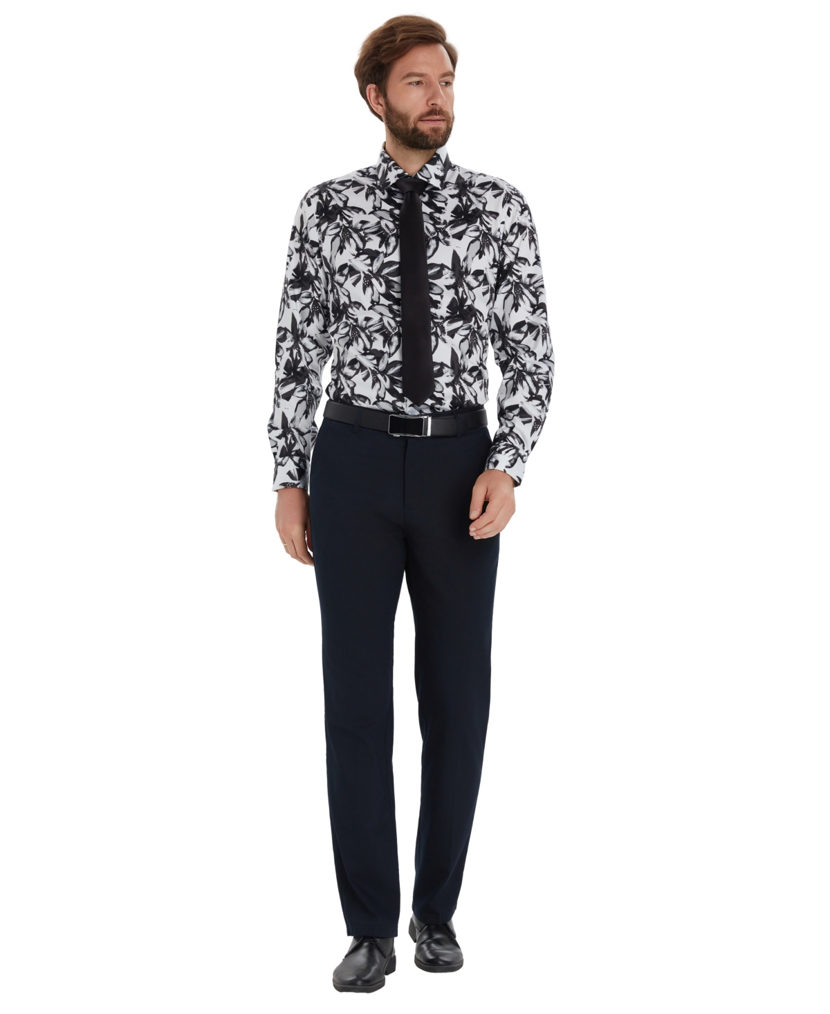 Bar Iii Men's Leo Botanical Printed Long-sleeve Dress Shirt, Macy's Exclusive In Multi