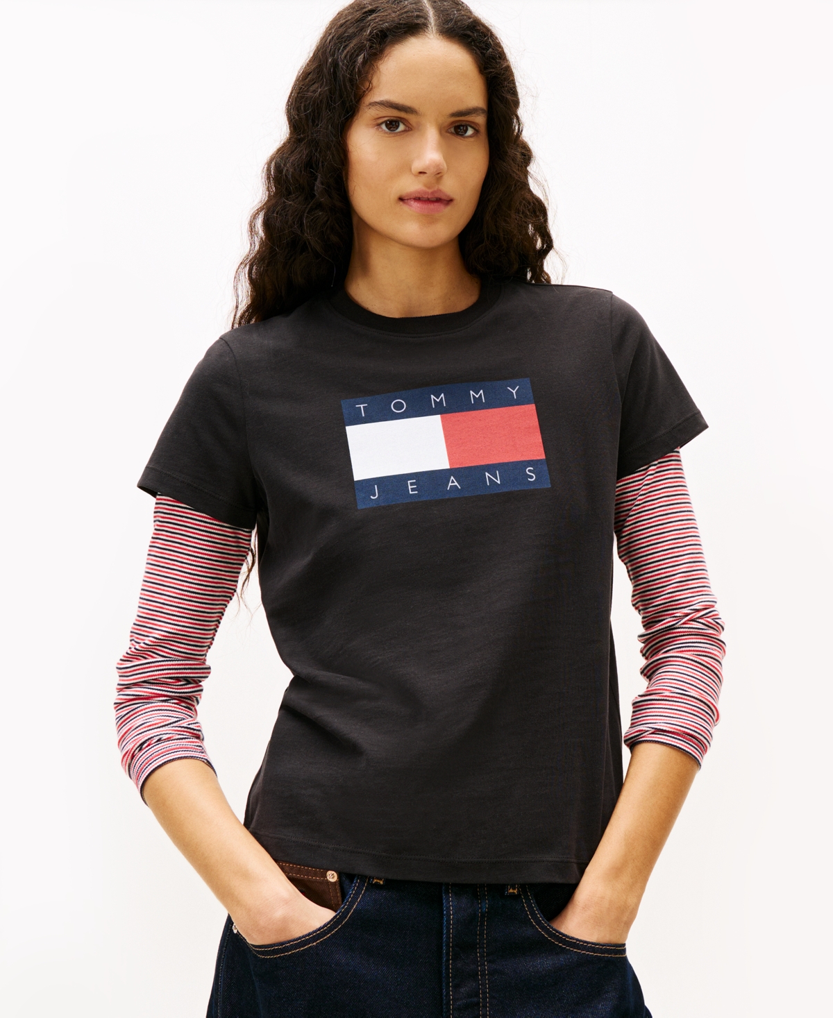 Tommy Jeans Women's Flag Logo T-Shirt