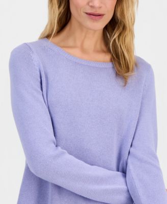 Women's Solid-Color Boat-Neck Sweater