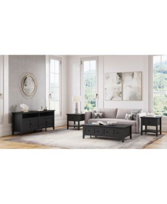 55" Solid Wood Hedworth Rectangle Coffee Table