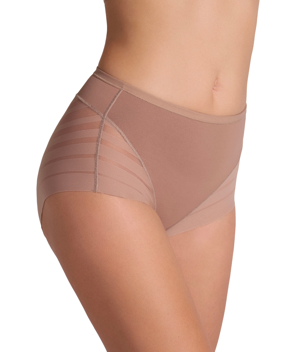 Leonisa Women's Lace Stripe Undetectable Classic Shaper Panty 012903
