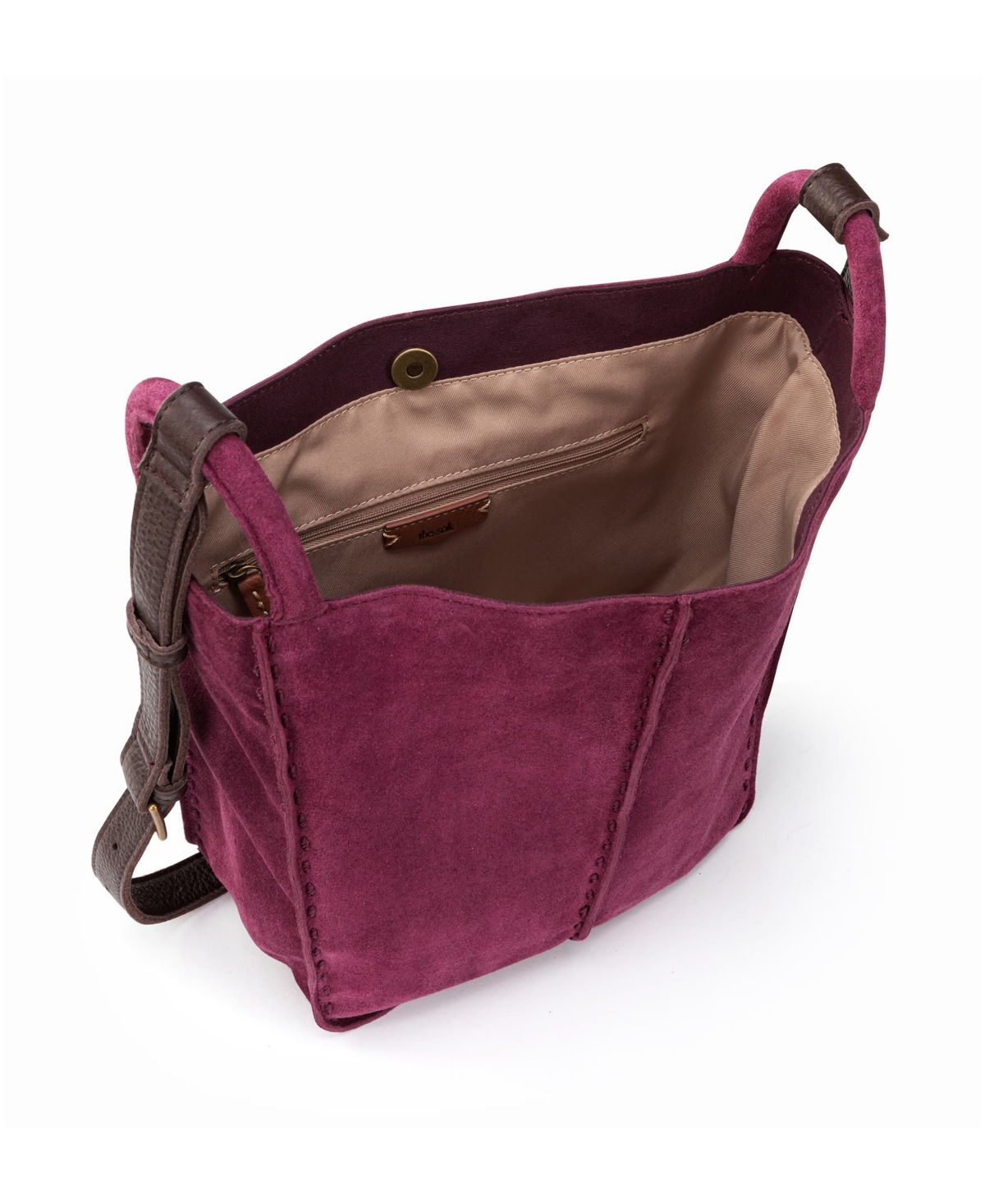The Sak Los Felis Leather Small Crossbody Bag In Purple