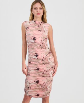 Women's Printed Sleeveless Sheath Dress