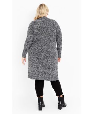 Women's Charmed Collarless Longline Cardigan