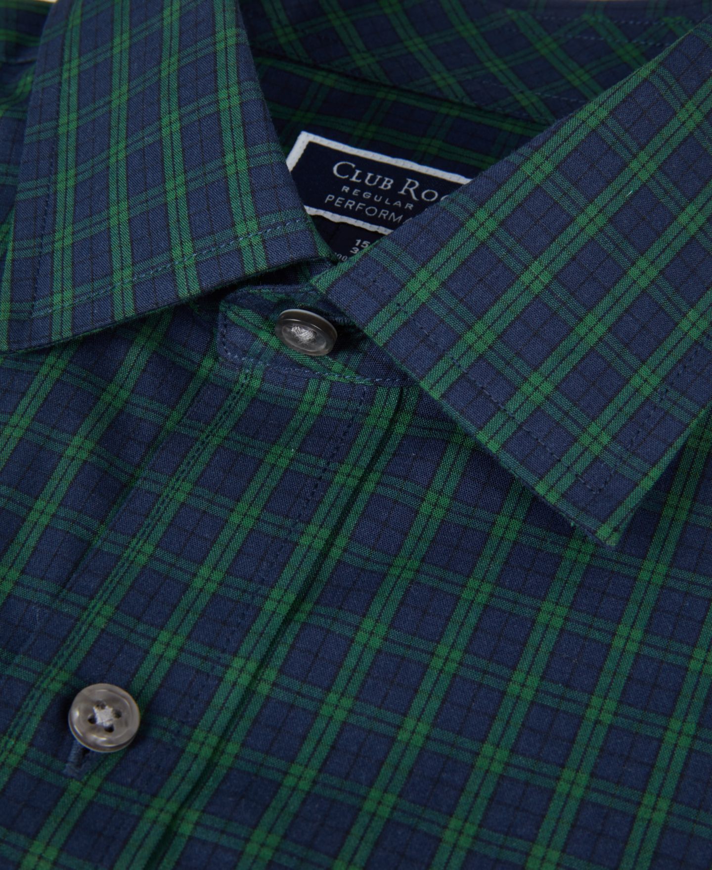 Мужская рубашка Club Room Mini Blackwatch Regular-Fit Dress Shirt, цвет: Тёмно-синий — фото 8