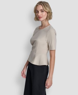 Women's Short-Sleeve Zip Up Top