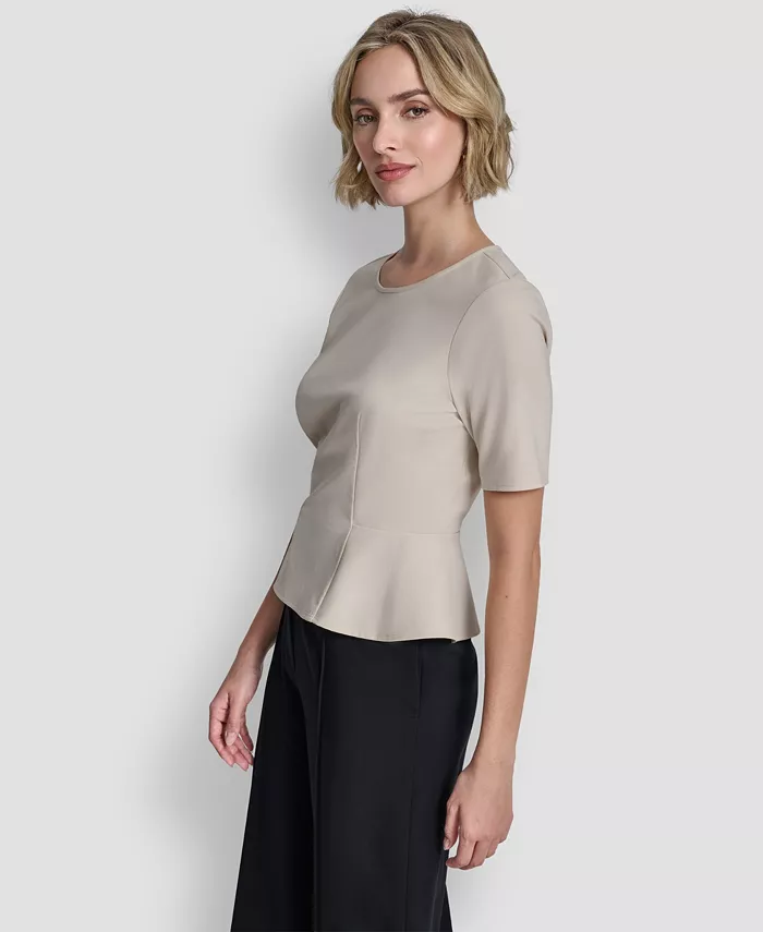 Women's Short-Sleeve Zip Up Top - thumbnail 3