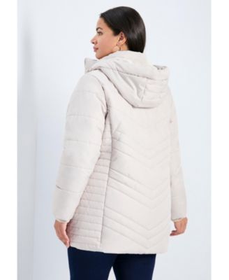 Women's Triple Chevron Hooded Puffer Jacket