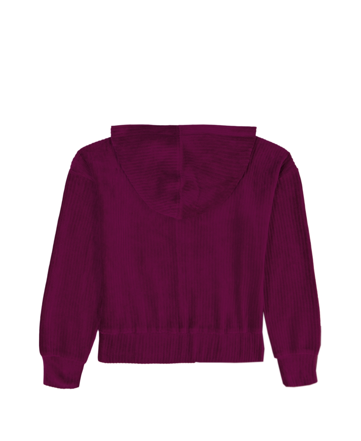 Calvin Klein Girls 7-16 Rib Velour Hoodie In Purple