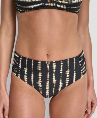 Women's High-Waist Side-Shirred Bikini Bottoms