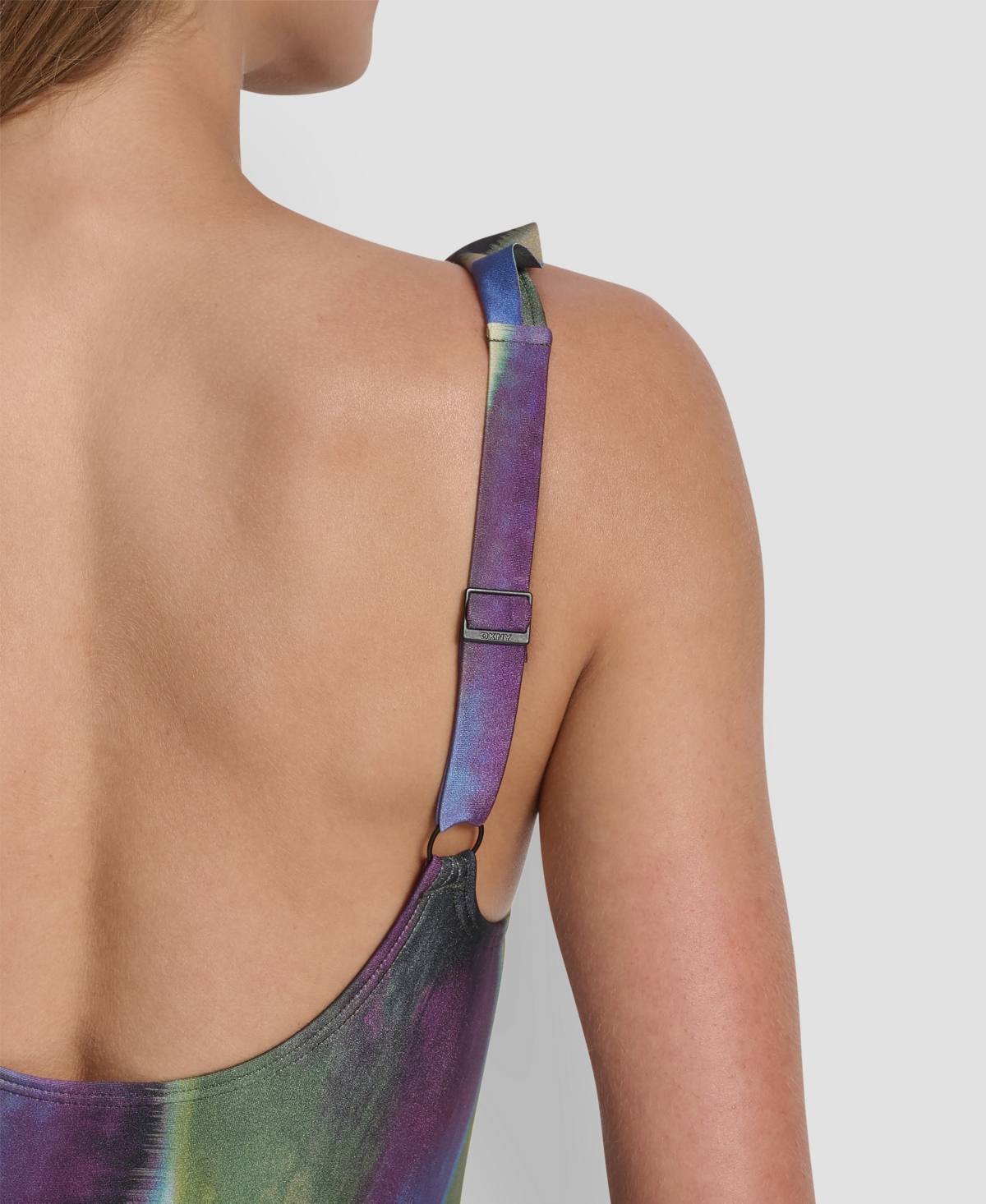 Dkny Ruffle Plunge Underwire Tummy Control One-Piece Swimsuit, Created for Macy's