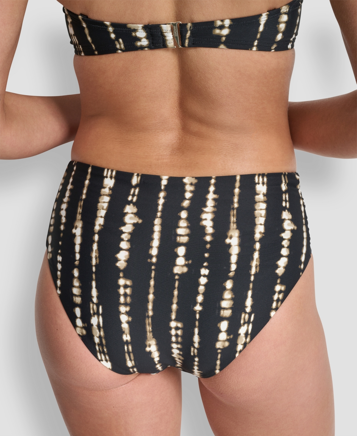 Dkny Women's High-waist Side-shirred Bikini Bottoms In Black