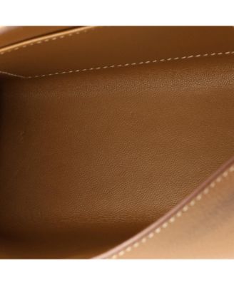 Kelly 20 Handbag Brown Epsom with Palladium Hardware