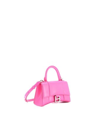 XS Hourglass Top Handle Bag Leather