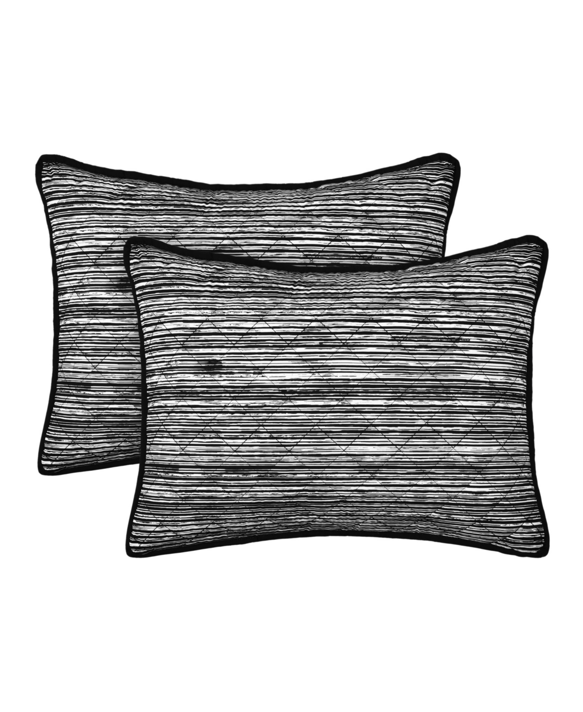 Royal Court Dalton Sleek Stripe 3-pc. Quilt Set, King/california King In Black