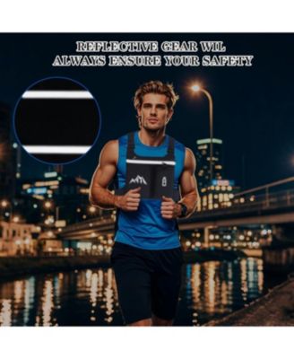 Running Vest Chest Pack with Hydration Bottle & Reflective Gear, Sport Chest Bag for Men & Women (Slate)