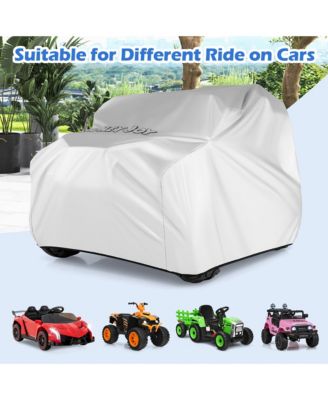 Kids Ride-On Toy Car Cover w/Silver Coating Storage Bag Universal Fit for Truck