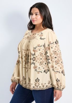 Women's Plus Size Suli Bell Sleeve Top