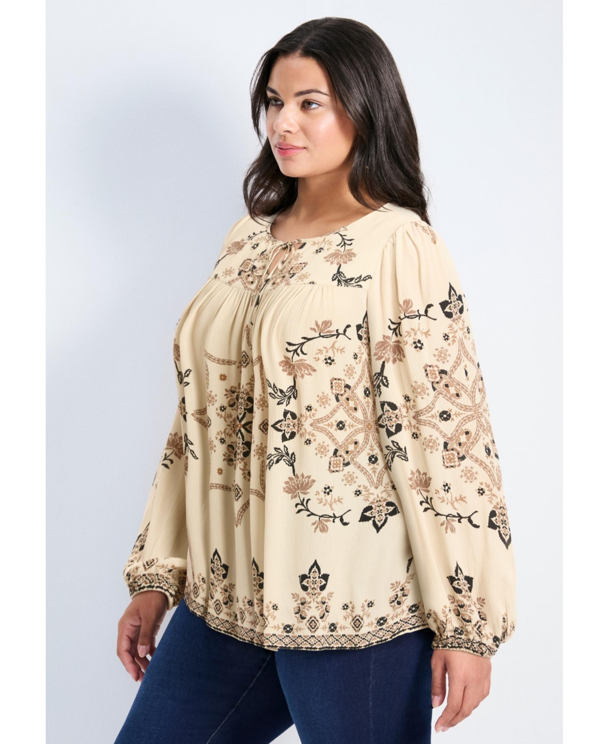 Avenue Women's Plus Suli Bell Sleeve Top