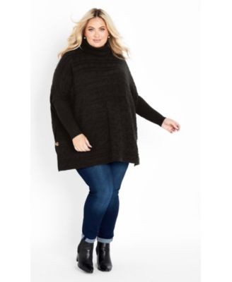 Women's Plus Size Bella Poncho Sweater