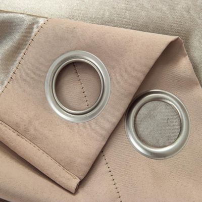 Anchorage Blackout Single Grommet Curtain Panel Pair - 54x63", Sesame