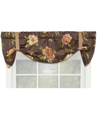 Blossom Suspender 3" Rod Pocket Valance, 50" x 16", Brown