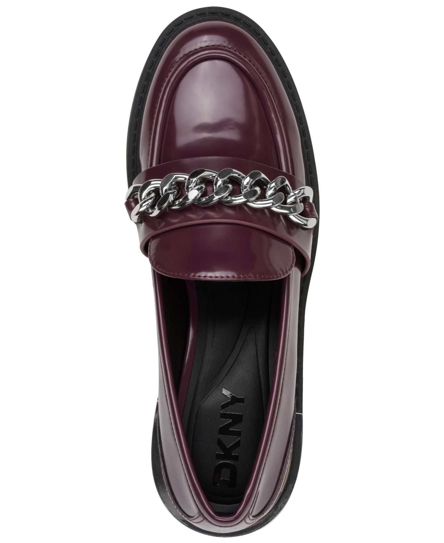 Женские туфли DKNY Ryleigh Chain Slip-On, цвет: Бордовый — фото 4