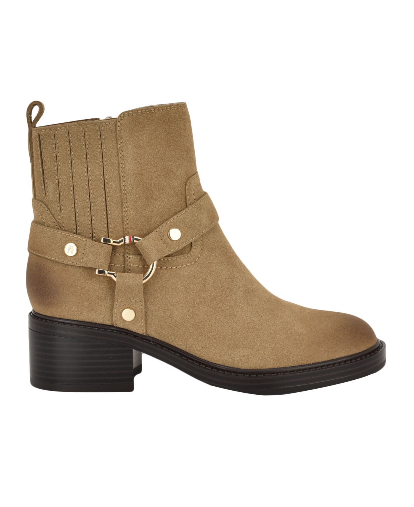 Женские ботинки Tommy Hilfiger Varik Harness Block Heel Booties, цвет: Тёмный натуральный — фото 2