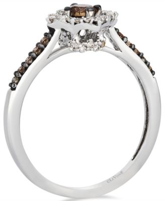 Vanilla Diamond (0.14 ct. t.w.) & Chocolate Diamond (0.30 ct. t.w.) Ring in 14k Vanilla Gold