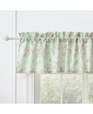 Olivia Light Filtering Semi Sheer 3" Rod Pocket Window Valance 84" x 16" Mint