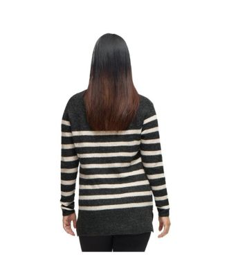 Maternity Mock Neck Striped Sweater