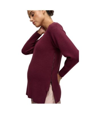 Side Zip Nursing Sweater