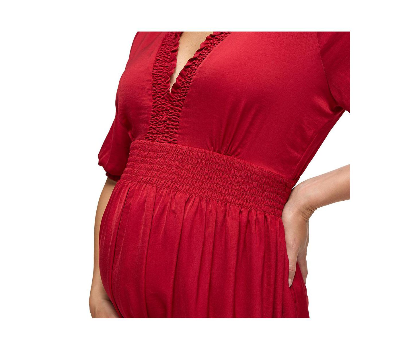 Женское платье Ingrid + Isabel Maternity Deep V Short, цвет: Красный — фото 5