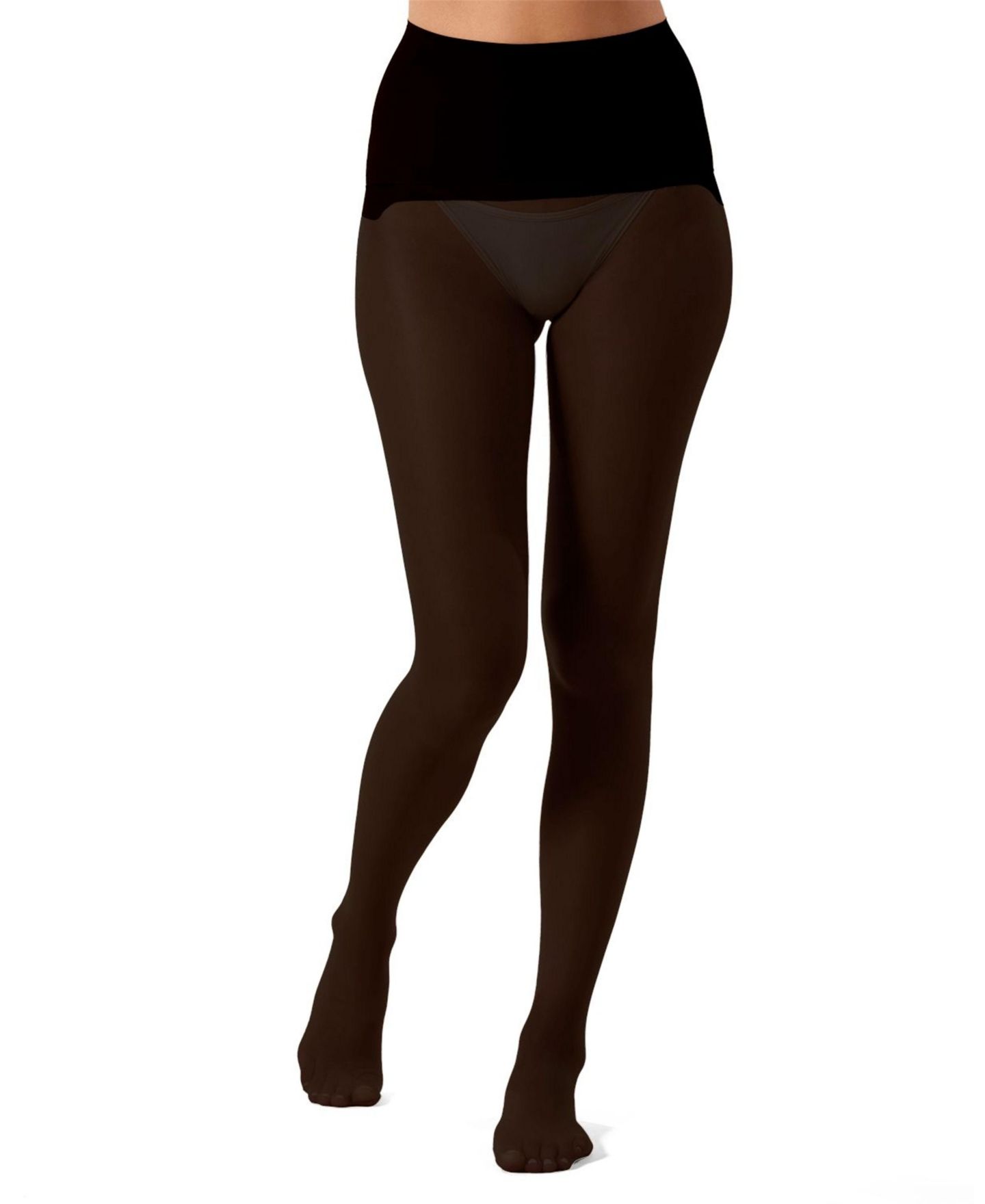 Женские колготки MeMoi Crystal Sheer Seamless Top 12-Denier Pantyhose, цвет: Чёрный — фото 3