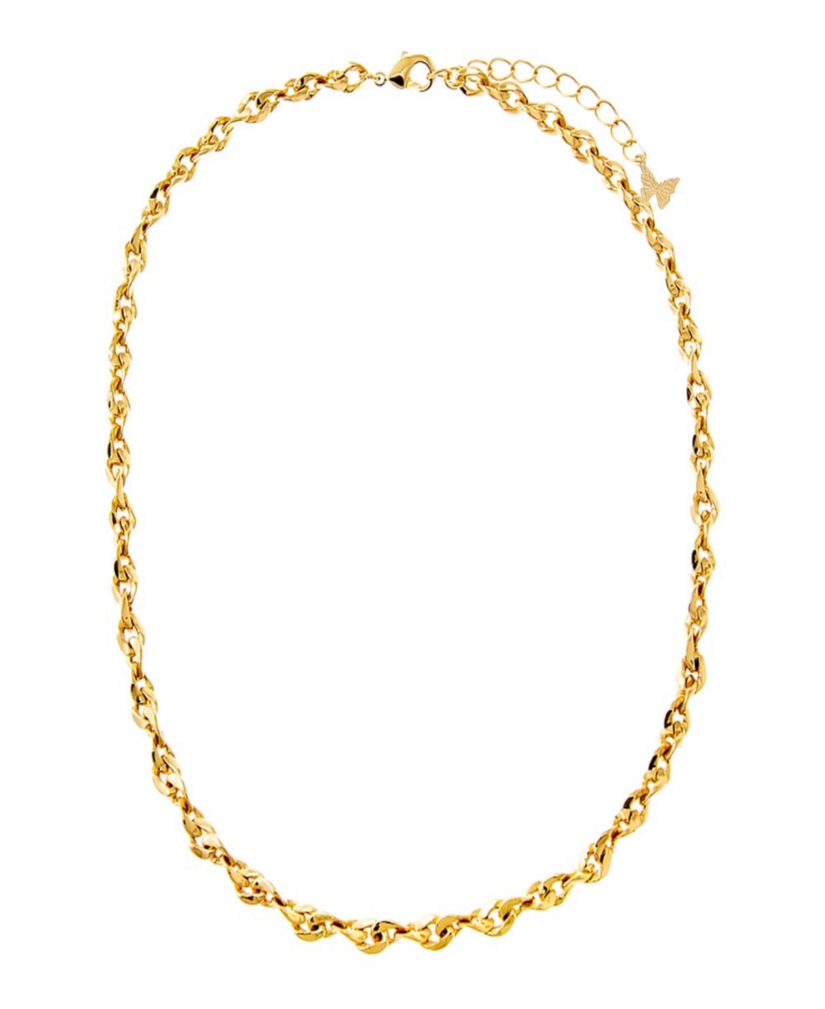 By Adina Eden Solid Thick Link Chain Necklace In Gold