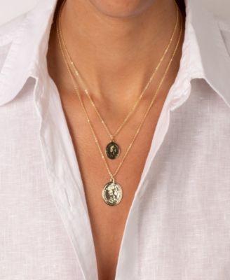 Lira Gold Plated Coin Pendant Necklace