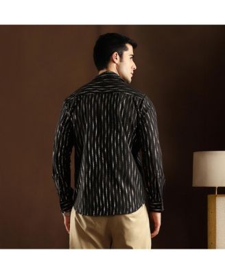 Men's Metallic-Vined Shirt