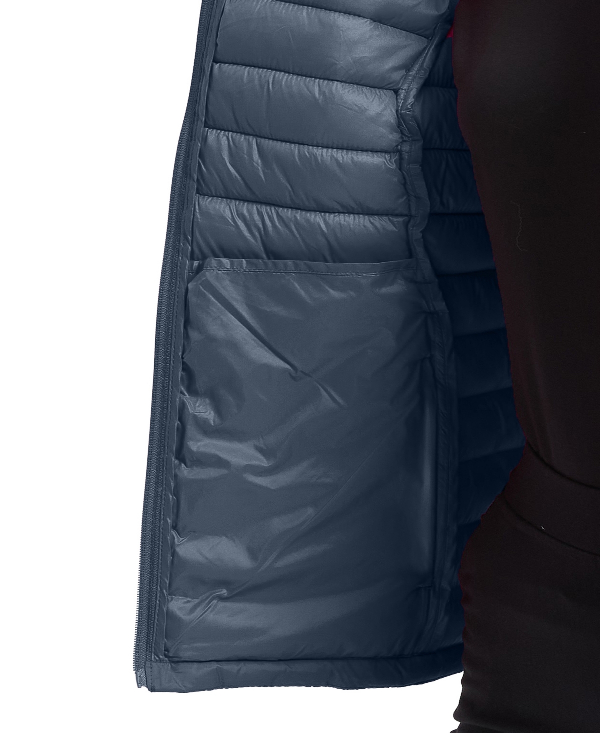 Hawke & Co. Women's Rail Quilt Packable Puffer Vest In Gray