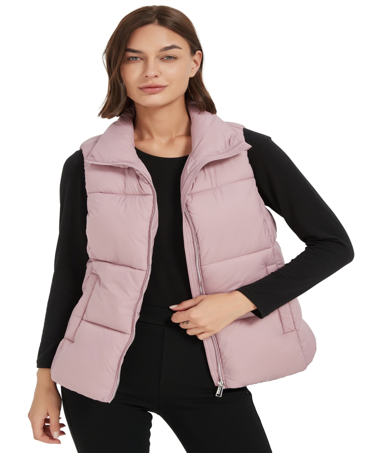 Hawke & Co. Women's Quilted Puffer Vest In Pink