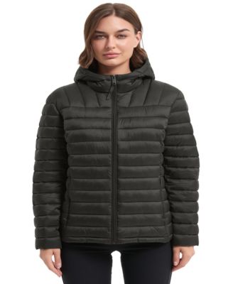 Women's Packable Quilted Hooded Puffer Jacket